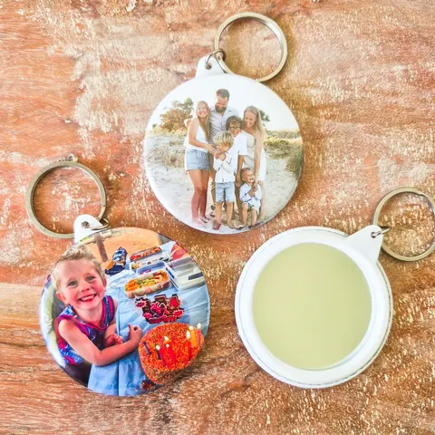 Custom Photo Mirror Back Keychain
